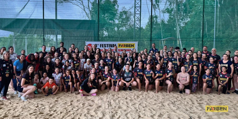 Terceiro Festival Farben de Vôlei Feminino reúne mais de cem crianças no Mampituba