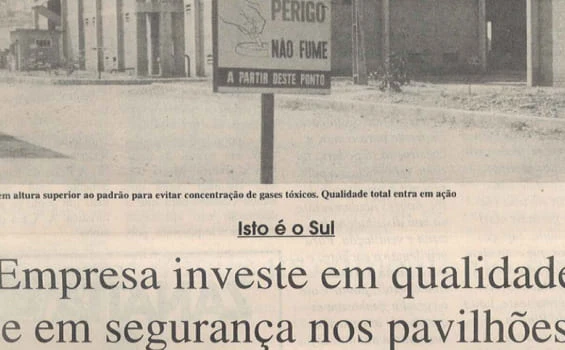- Primeiro faturamento anual de 1 milhão;
- Matéria sobre Segurança e Qualidade da empresa.