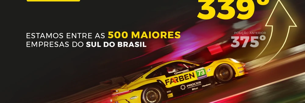 Farben Tintas fica classificada entre as 500 maiores empresas do Sul do Brasil